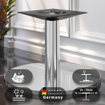 NIZZA | Bistro Lounge table frame | Stainless steel | Base: Ø 50 cm | Height: 36 cm