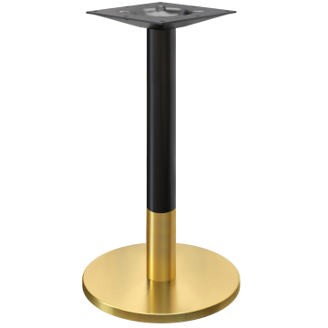 NIZZA | Bistro Steintavle | Gull Svart | Fot: Ø 45 cm | Høyde: 105 cm