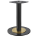 Nizza | Bistro Bordunderstell | Gull/Sort | Høyde: 72 cm | Søyle: Ø 7,6 cm | Ferdigplate: Ø 50 cm