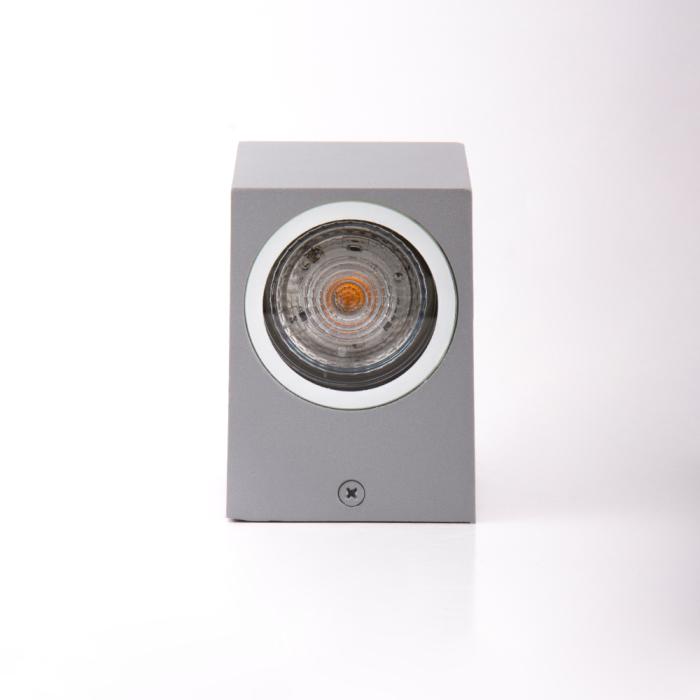 NOVA Applique da esterno Argento Alu Moderno Faretto Up & Down 35W GU10 8cm IP44