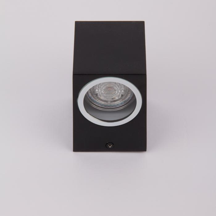 NOVA utendørs vegglampe sort aluminium moderne opp og ned spotlight 35W GU10 8cm IP44