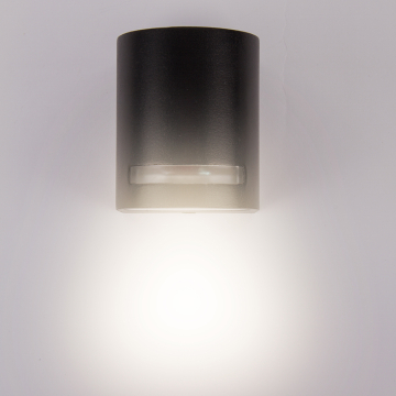 NORA Applique extérieure noire Alu Moderne Up & Down Projecteur 11W GU10 8cm IP44