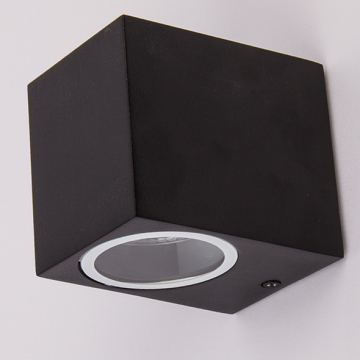 NOVA Außen Wandleuchte Schwarz Alu Modern Up & Down Strahler 35W GU10 8cm IP44