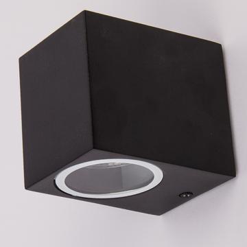 Zewnętrzna lampa ścienna NOVA Black Alu Modern Up & Down Spotlight 35W GU10 8cm IP44