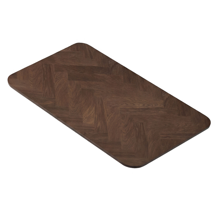 OAK VENEER PREMIUM | Gastro Eichenfurnier Tischplatte | 110 x 60 x 2,5 cm | Wenge | Rechteckig | Fischgrät