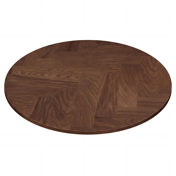 OAK VENEER PREMIUM | Gastro Eichenfurnier Tischplatte | Ø 80 x 2,5 cm | Wenge | Rund | Fischgrät