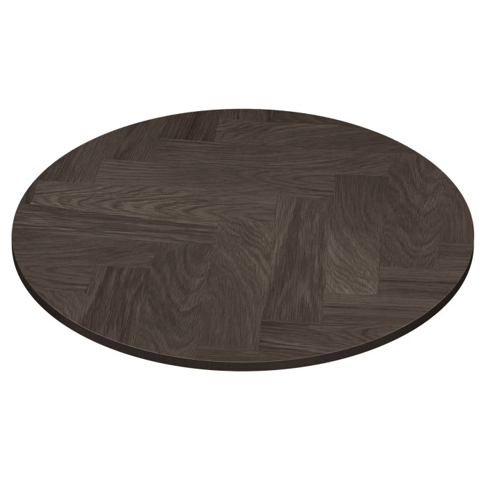 OAK VENEER | Gastro Eichenfurnier Tischplatte | Ø 60 x 2,5 cm | Wenge | Rund | Fischgrät