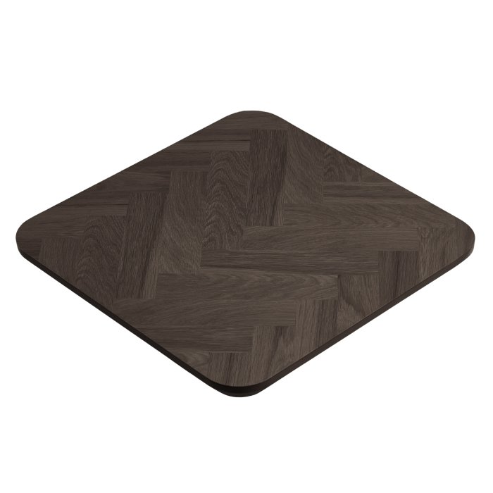 OAK VENEER | Gastro Eichenfurnier Tischplatte | 60 x 60 x 2,5 cm | Wenge | Quadratisch | Fischgrät