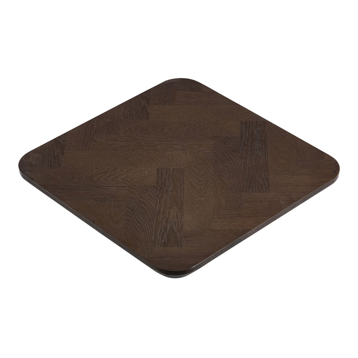 OAK VENEER | Gastro oak veneer tabletop | 60 x 60 x 2.5 cm | Smoked oak | Square | Herringbone