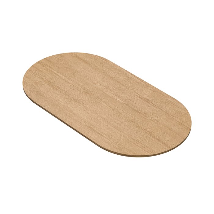 OAK VENEER | Gastro Eichenfurnier Tischplatte | 130 x 80 x 2,5 cm | Eiche | Oval Rund