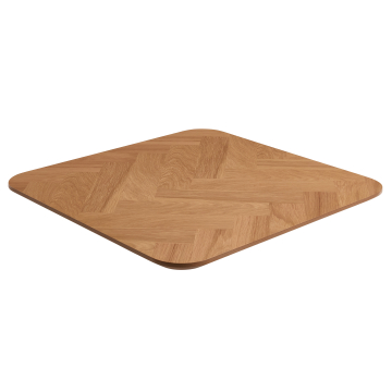 FORNIR DĘBOWY | Blat stołu z forniru dębowego Gastro | Ø 60 x 2,5 cm | Dąb | Okrągły | Jodełka