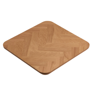 OAK VENEER | Gastro Eichenfurnier Tischplatte | 60 x 60 x 2,5 cm | Eiche | Quadratisch | Fischgrät