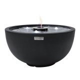 ORBIS  | LED Terrassbrunnar med eldstad | Ø:H 68 x 36 cm | Betong | Svart