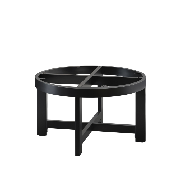 ORLANDO | Lounge Height Table Base | Ø48,5 x H30 cm | Black