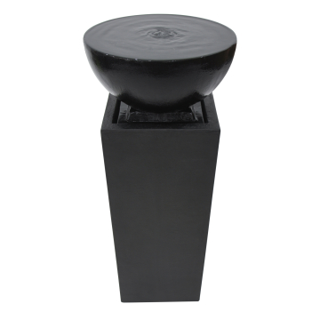 ORLA | Design Brunnen  | B:T:H 60 x 60 x 130 cm | Beton | Schwarz