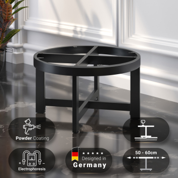 ORLANDO | Bistro Lounge Tischgestell | Ø48,5 x H30 cm | Schwarz