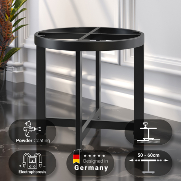 ORLANDO | Loungebord understell | Ø48,5xH50 cm | Svart