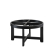 ORLANDO | Lounge Height Table Base | Ø48,5 x H30 cm | Black