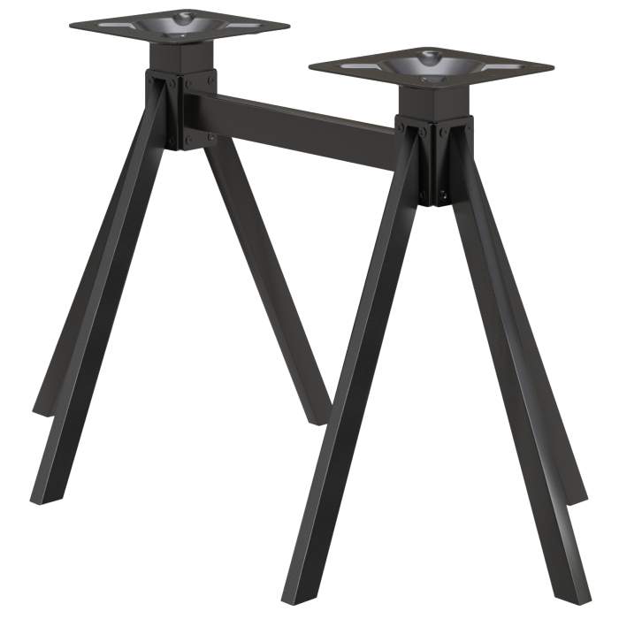 OSLO | Support de table Bistro double | Hauteur : 105 cm | Pied : 118 x 68 cm | Noir