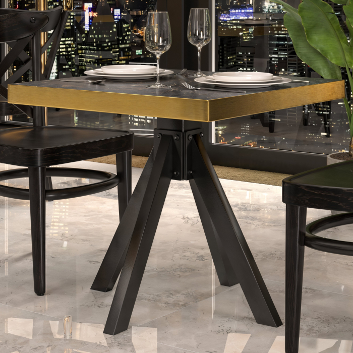 OSLO | Struttura per tavolo Bistro | Altezza: 72 cm | Base: 68 x 68 cm | Nero OSLO | Struttura per tavolo Bistro | Altezza: 72 cm | Base: 68 x 68 cm | Nero