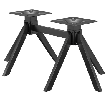 OSLO | Bistro Doppel Tischgestell | Höhe: 72 cm | Fuß: 118 x 68 cm | Schwarz