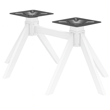 OSLO | Struttura del tavolo bistrò doppia | Altezza: 72 cm | Base: 118 x 68 cm | Bianco