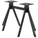OSLO | Bistro Double Table Frame | Height: 105 cm | Base: 118 x 68 cm | Black
