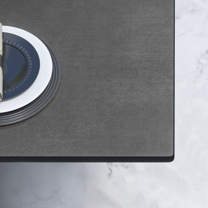 CPBL | HPL Bistro Table | W:D:H 70 x 70 x 78 cm | Anthracite / Aluminium Black | Foldable + additional weight | Square