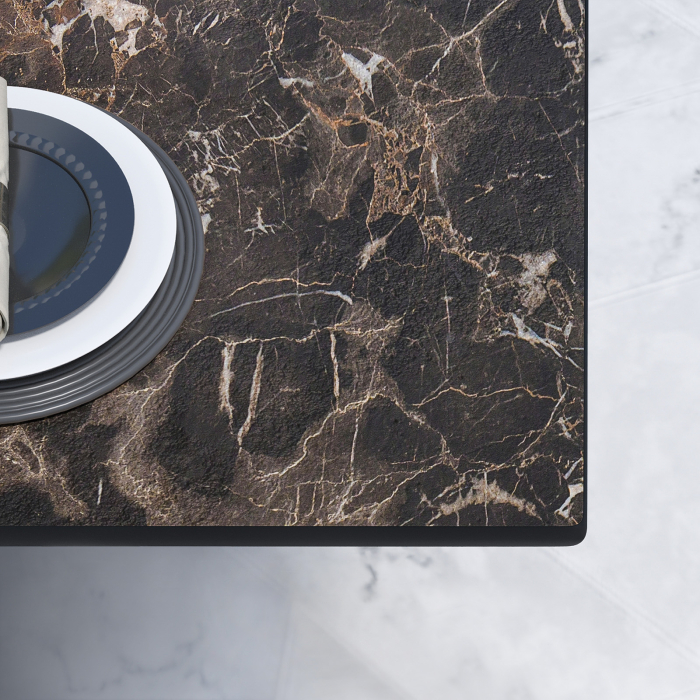 CPBL | HPL Bistro table | W:D:H 70 x 70 x 78 cm | Cappuccino marble / aluminium | Foldable + additional weight | Square CPBL | HPL Bistro table | W:D:H 70 x 70 x 78 cm | Cappuccino marble / aluminium | Foldable + additional weight | Square