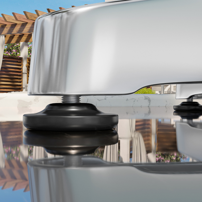 CPBL | HPL Bistro table | W:D:H 70 x 70 x 78 cm | Cappuccino marble / aluminium | Foldable + additional weight | Square CPBL | HPL Bistro table | W:D:H 70 x 70 x 78 cm | Cappuccino marble / aluminium | Foldable + additional weight | Square