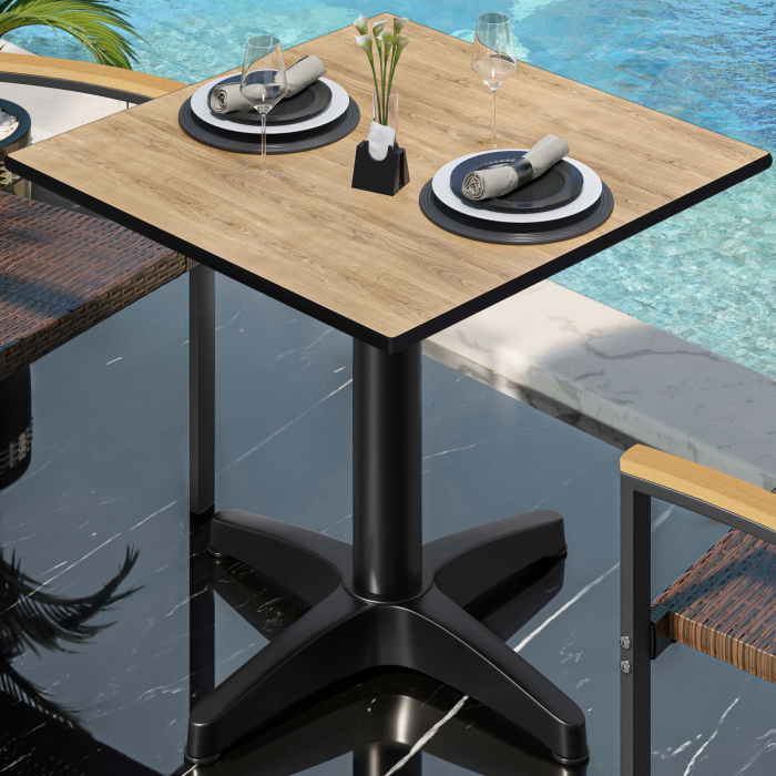 CPBL | HPL bistrobord | B:D:H 60 x 60 x 78 cm | Eik / aluminium | Ekstra vekt | Torget CPBL | HPL bistrobord | B:D:H 60 x 60 x 78 cm | Eik / aluminium | Ekstra vekt | Torget