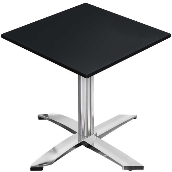 CPTG | Bistrobord | B:D:H 70 x 70 x 75 cm | Svart / aluminium | Sammenleggbar/tilleggsvekt