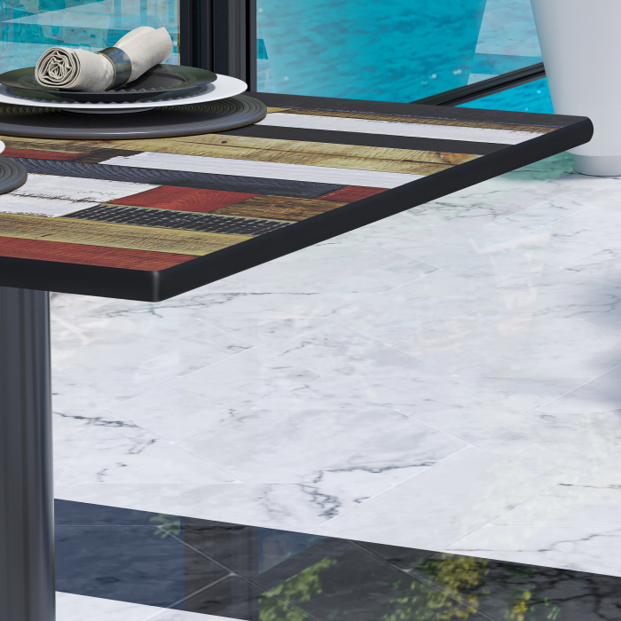 CPBL | HPL Bistrobord | B:D:H 70 x 70 x 78 cm | Vintagefärgad / Aluminium | Vikbart + extra vikt | Fyrkantigt CPBL | HPL Bistrobord | B:D:H 70 x 70 x 78 cm | Vintagefärgad / Aluminium | Vikbart + extra vikt | Fyrkantigt