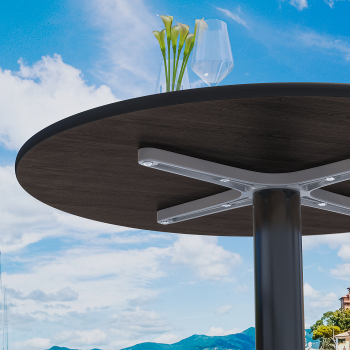 CPBL | HPL bistrobord | Ø:H 60 x 78 cm | Eik / aluminium | Ekstra vekt | Rundt CPBL | HPL bistrobord | Ø:H 60 x 78 cm | Eik / aluminium | Ekstra vekt | Rundt