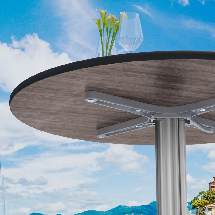 CPBL | HPL Bistrobord | Ø:H 70 x 78 cm | Sheesham / Aluminium | Fällbart + extra vikt | Runt CPBL | HPL Bistrobord | Ø:H 70 x 78 cm | Sheesham / Aluminium | Fällbart + extra vikt | Runt