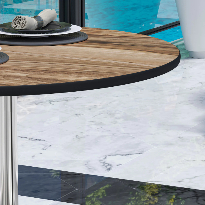 CPBL | HPL Bistrobord | Ø:H 70 x 78 cm | Sheesham / Aluminium | Fällbart + extra vikt | Runt CPBL | HPL Bistrobord | Ø:H 70 x 78 cm | Sheesham / Aluminium | Fällbart + extra vikt | Runt