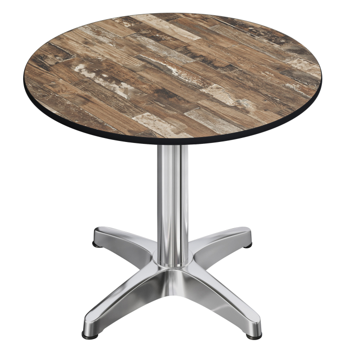 CPBL | HPL Bistro Table | Ø:H 70 x 78 cm | Vintage Old / Aluminium | Foldable + additional weight | Round CPBL | HPL Bistro Table | Ø:H 70 x 78 cm | Vintage Old / Aluminium | Foldable + additional weight | Round