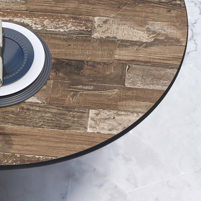 CPBL | HPL Bistro Table | Ø:H 70 x 78 cm | Vintage Old / Aluminium | Foldable + additional weight | Round CPBL | HPL Bistro Table | Ø:H 70 x 78 cm | Vintage Old / Aluminium | Foldable + additional weight | Round
