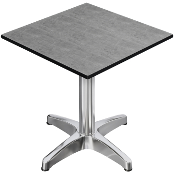 CPBL | HPL Bistrobord | B:D:H 70 x 70 x 78 cm | Betong / Aluminium | Fällbart + extra vikt | Fyrkantigt