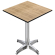 CPBL | HPL Mesa alta Compact Bistro | 70 x 70 x 110 cm | + peso adicional | Roble / Aluminio
