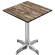 CPBL | HPL Compact Bistro Stół Wysoki | 70 x 70 x 110 cm | + Dodatkowy ciężar | Vintage Old / Aluminium