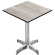 CPBL | HPL Kompakt Bistro Ståbord | 70 x 70 x 110 cm | + Ekstra vekt | Eik Hvit / Aluminium