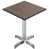 CPBL | HPL Compact Bistro Stół Wysoki | 70 x 70 x 110 cm | + Dodatkowy ciężar | Lekki Wenge / Aluminium
