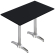 CPBL | HPL Compact Bistro Mesa Alta | 130 x 80 x 110 cm | Negro / Plata | Rectangular