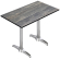 CPBL | HPL Compact Bistro Stehtabel | 120 x 70 x 110 cm | Rustikalsk fyrretræ / Sølv | Firkantet