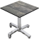 CPBC | HPL Bistro Table | W:D:H 60 x 60 x 78 cm | Rustic Pine / Aluminium | Foldable + additional weight | Square