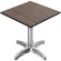 CPBL | HPL Bistro Table | W:D:H 60 x 60 x 78 cm | Wenge / Aluminium | Foldable + additional weight | Square
