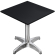 CPBL | HPL Bistro Table | W:D:H 70 x 70 x 78 cm | Black / Aluminium | Foldable + additional weight | Square