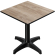 CPBL | HPL Bistro Table | W:D:H 70 x 70 x 78 cm | Oak / Aluminium | Foldable + additional weight | Square