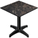 CPBL | HPL Bistro Table | B:D:H 70 x 70 x 78 cm | Cappuccino Marble / Aluminium Black | Foldbar + ekstra vægt | Firkantet